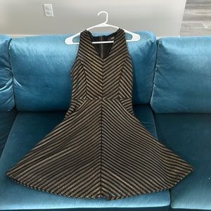 Black and gold dress with built in slip